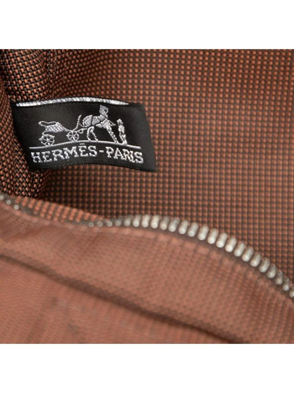 Hermes Her Line PM Tote Brown Canvas